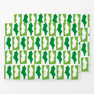Tischset Mistletoe Leaf green