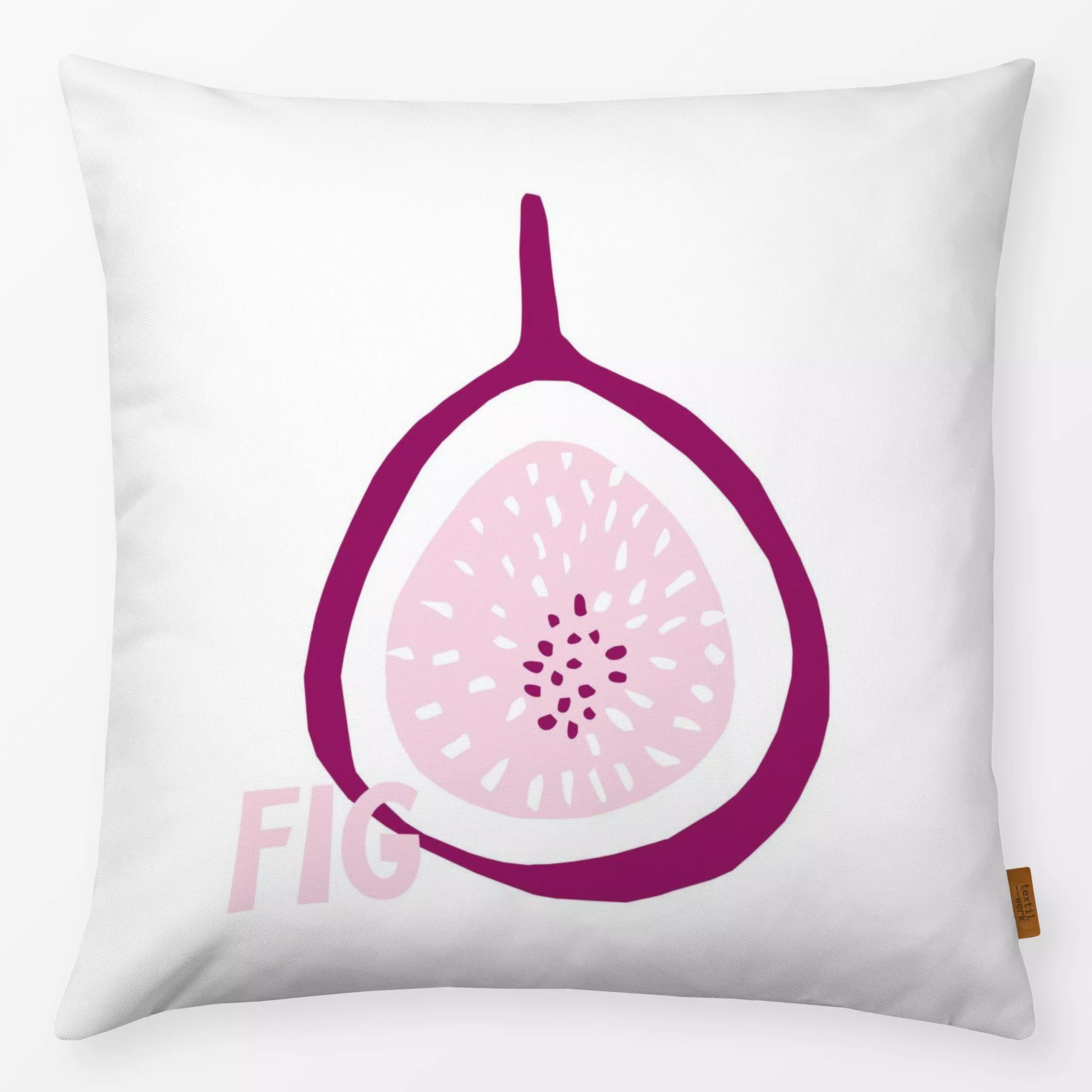 Kissen Fig - von „Lisa Jasmin Bauer"; Obst, Feige, Früchte, Sommerlich, Gartendeko, cutouts
