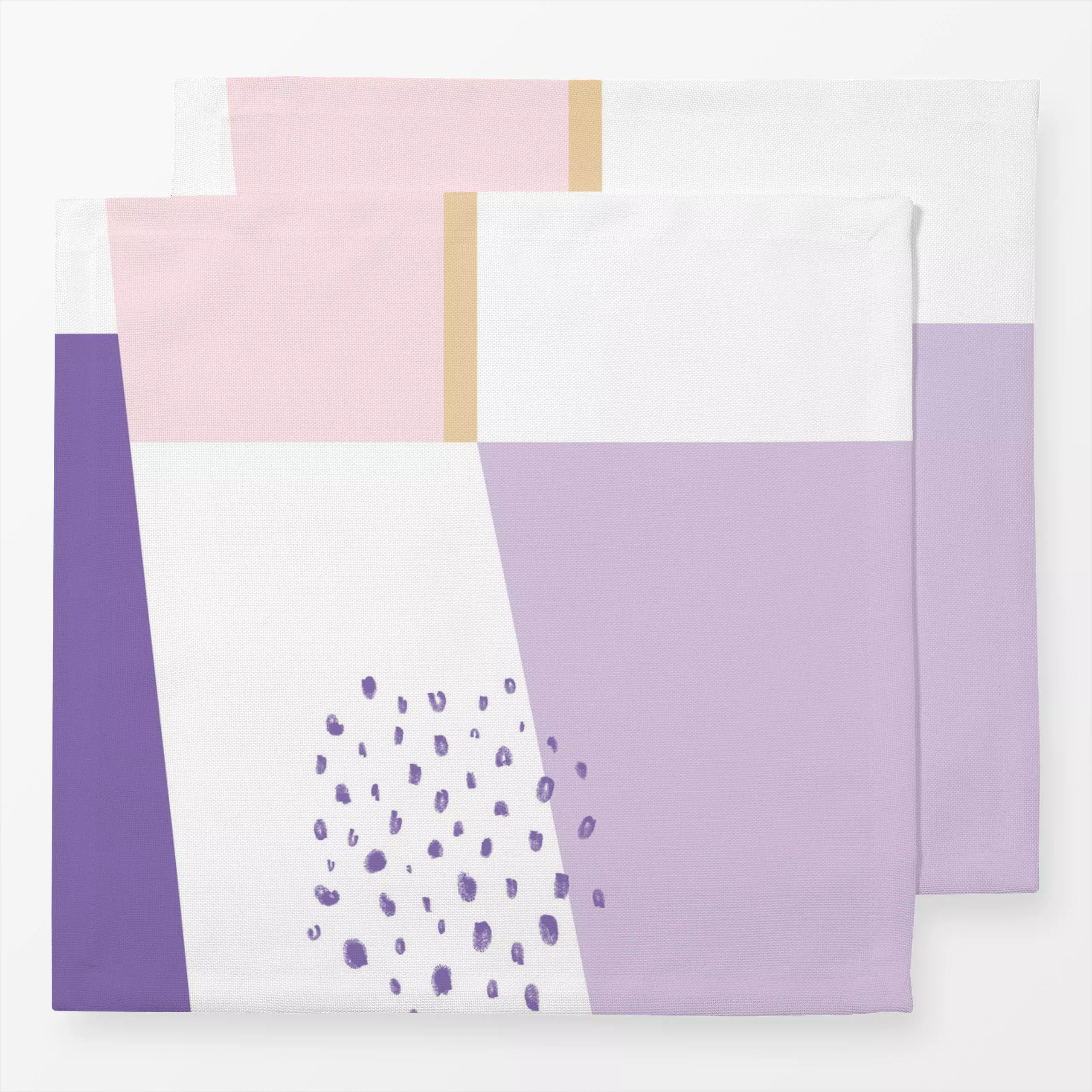 Servietten Colour Block lilac - Symbole & Muster - von „Fiilis Design"; abstrakt, Punkte, rosa, Dots, pastel, Weiss, Pastell...