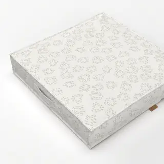 Bodenkissen Kreise mit Textur weiß