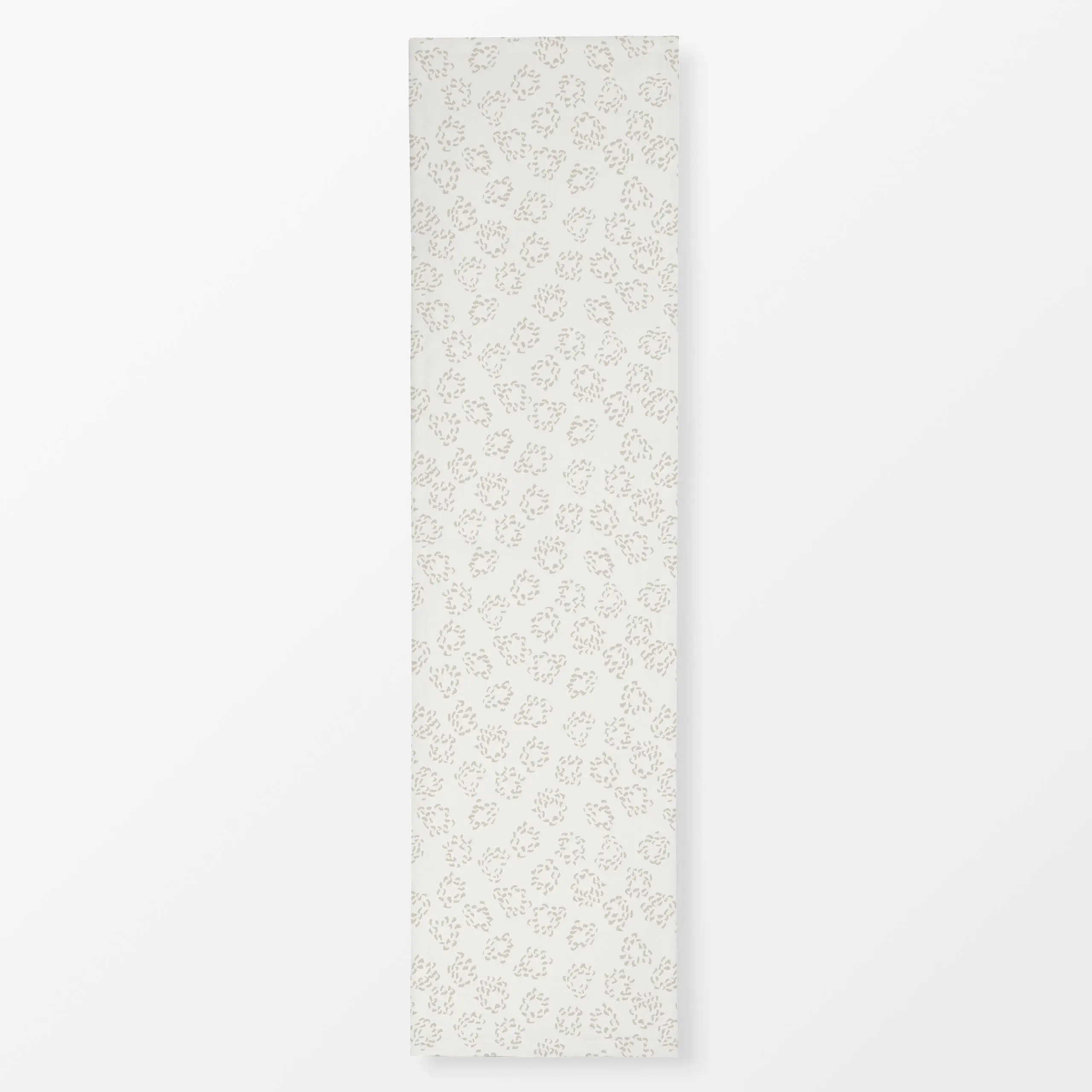 Tischläufer Kreise mit Textur weiß - Frühling, Symbole & Muster - von „Kathrin Löffler"; Textur, beige, landhaus, minimalist...