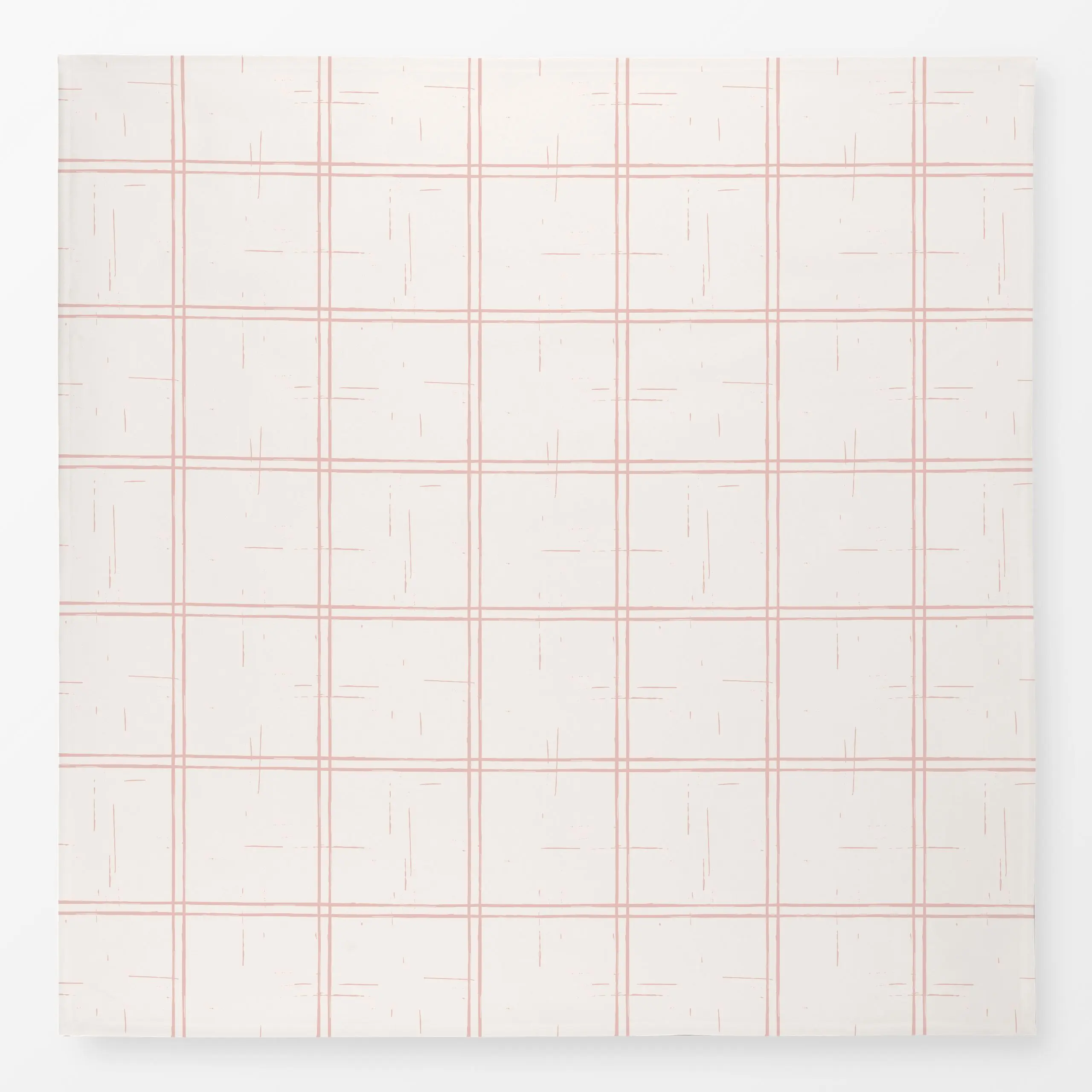 Tischdecke Cottagecore Check Cream - Symbole & Muster - von „Barlena"; altrosa, kariert, Landhausstil, cottage, softminimal,...