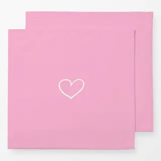 Servietten Little Heart Outline pink