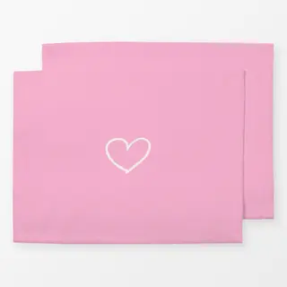 Tischset Little Heart Outline pink