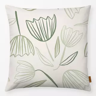 Kissen Happy Tulip Green Beige