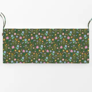 Bankauflage Floral Fantasy Pattern green