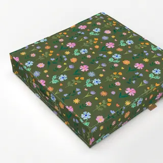 Bodenkissen Floral Fantasy Pattern green