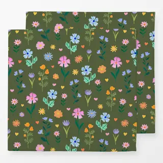 Servietten Floral Fantasy Pattern green