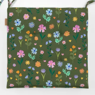 Sitzkissen Floral Fantasy Pattern green