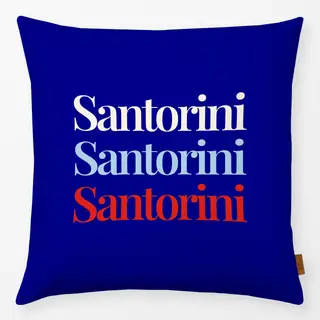 Kissen Santorini Typography