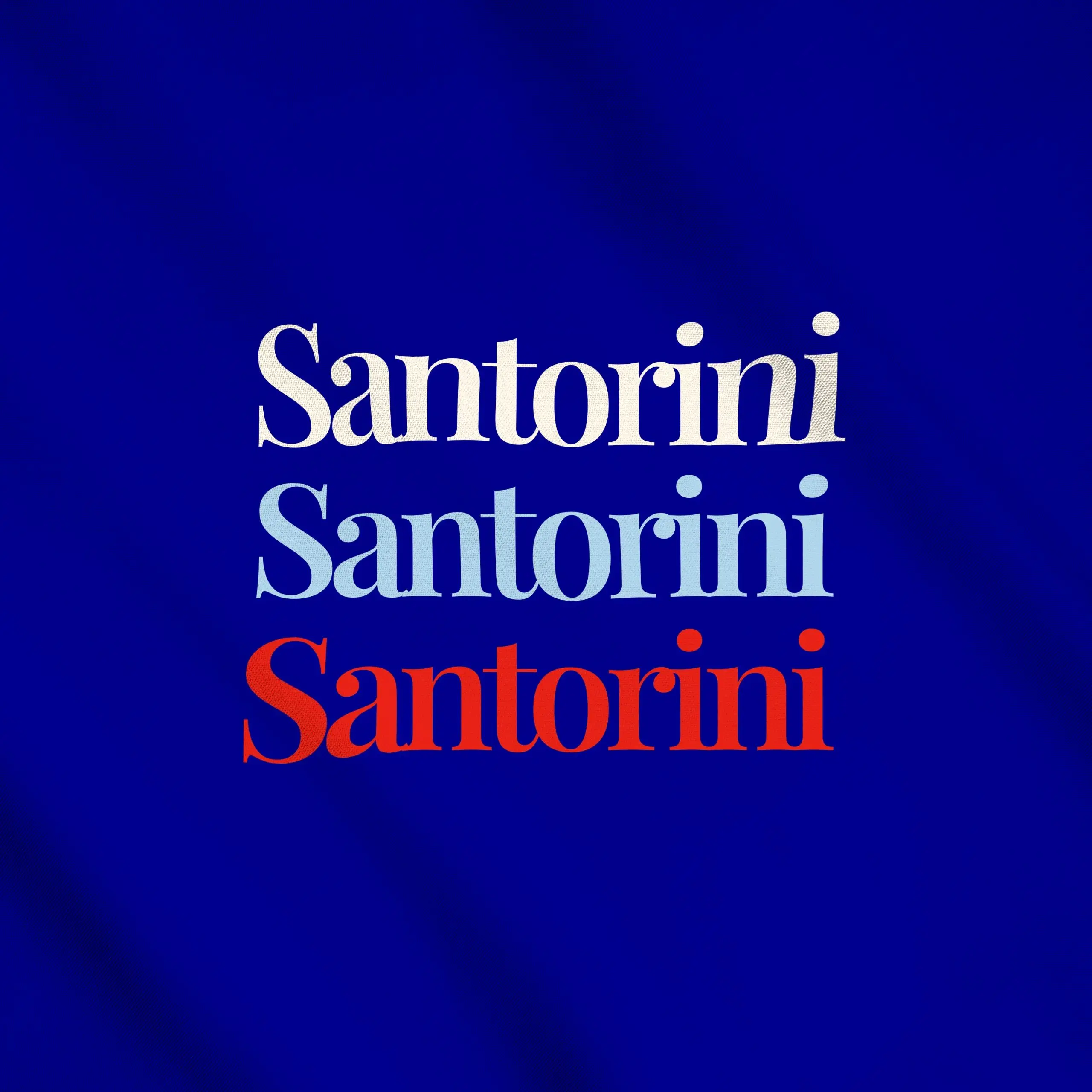 Meterware Santorini Typography, Spruch, Sommer, von By Anna Sienna