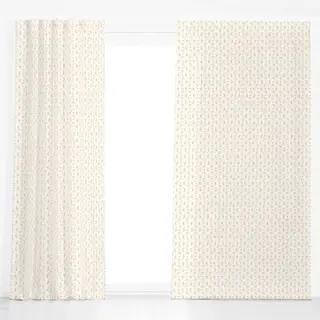 Dekovorhang Blumenmuster in Reihen