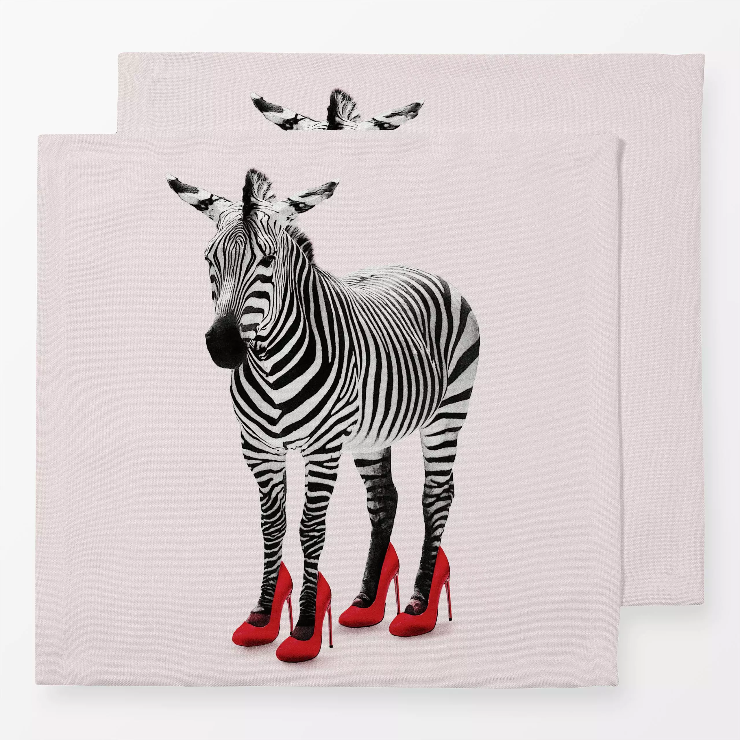 Servietten Zebra Heels - Tiere - von „Jonas Loose"; Zebra, Lustig, heels, schuhe