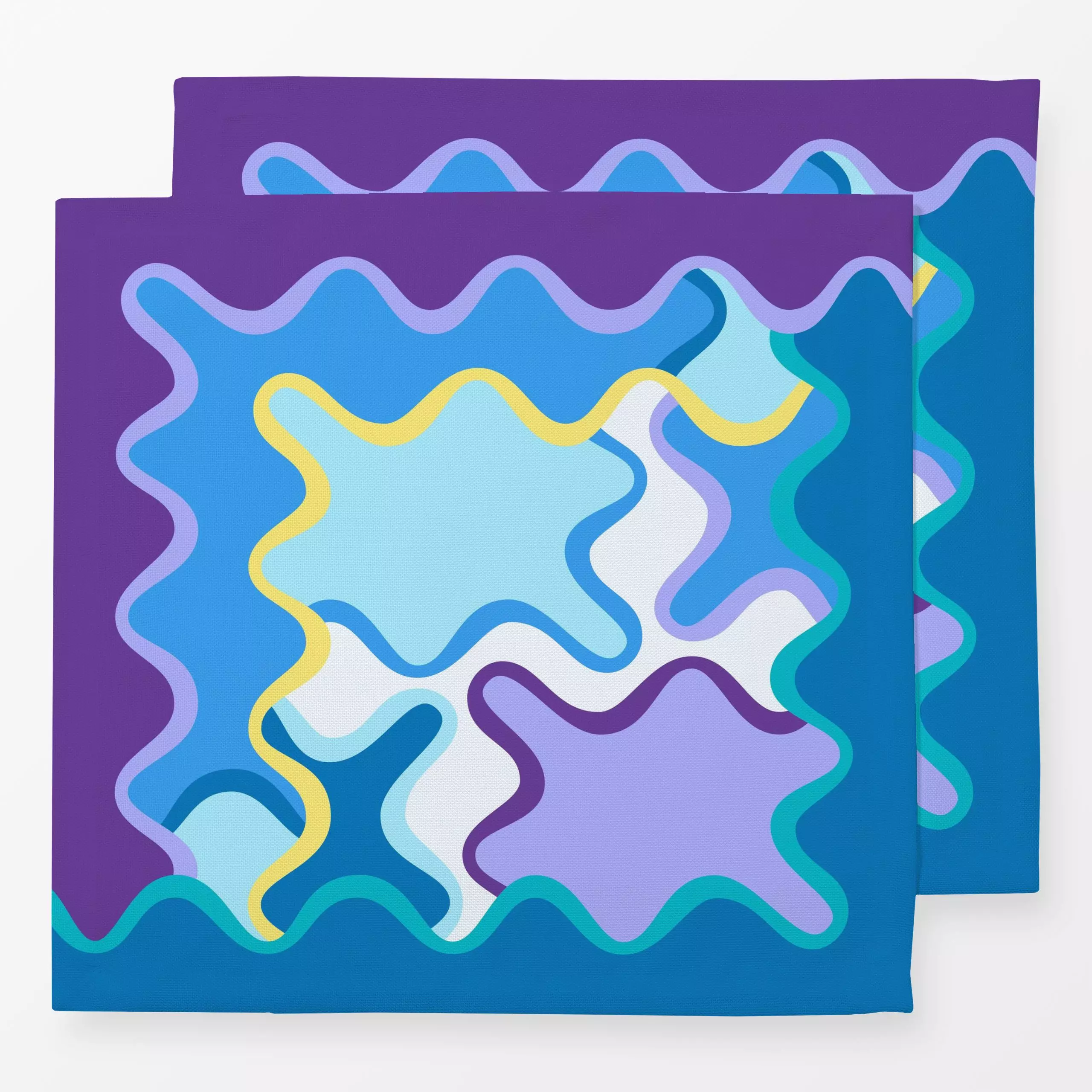 Servietten Farbfreude Wavy B 1 - Sommer, Symbole & Muster - von „Primus Pattern"; Streifen, Retro, formen, wellen, maritim, ...