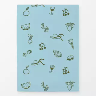 Geschirrtücher Fruits Picknick Pattern Blue