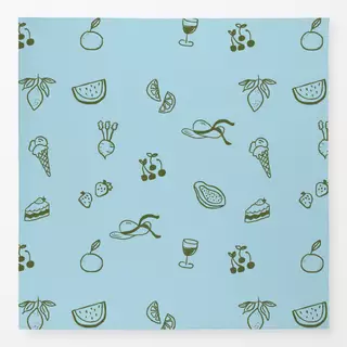 Tischdecke Fruits Picknick Pattern Blue