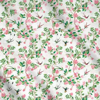 Meterware Exotischer Chinoiserie Garten