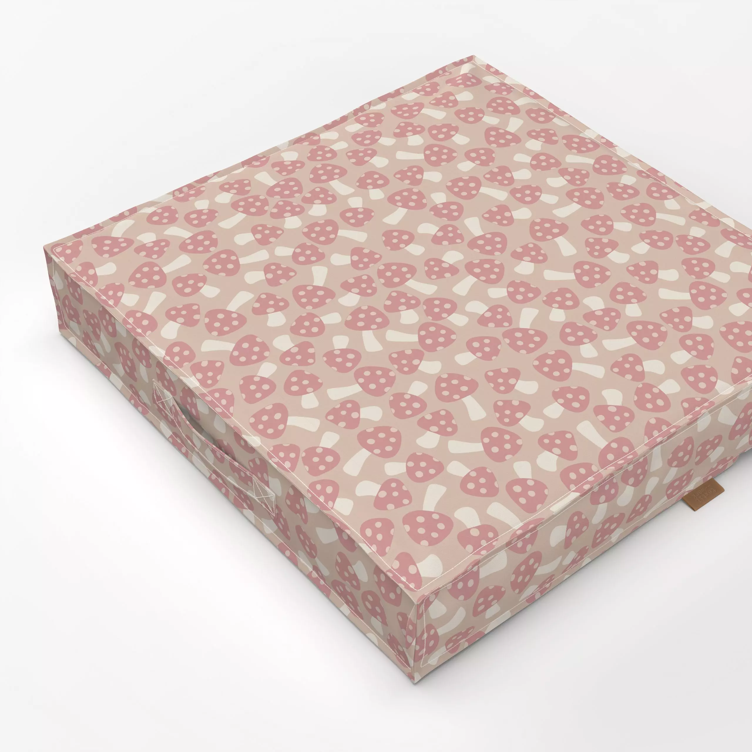 Bodenkissen Fliegenpilze rosa - Herbst, Natur & Landschaft - von „Studio Kesse"; Garten, Wald, Winter, Herbst, landhaus, Her...