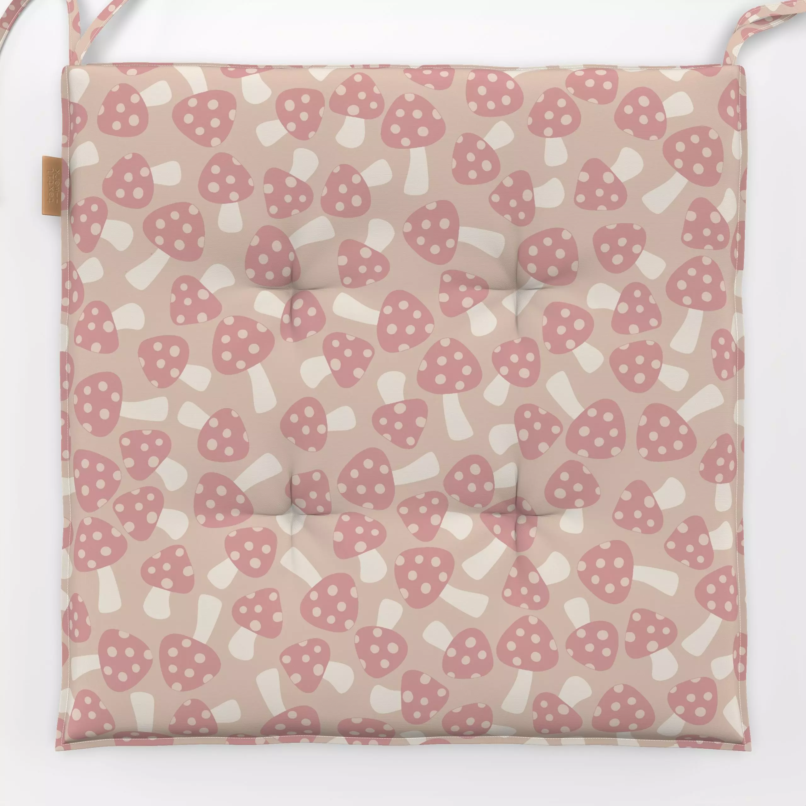 Sitzkissen Fliegenpilze rosa - Herbst, Natur & Landschaft - von „Studio Kesse"; Garten, Wald, Winter, Herbst, landhaus, Herb...