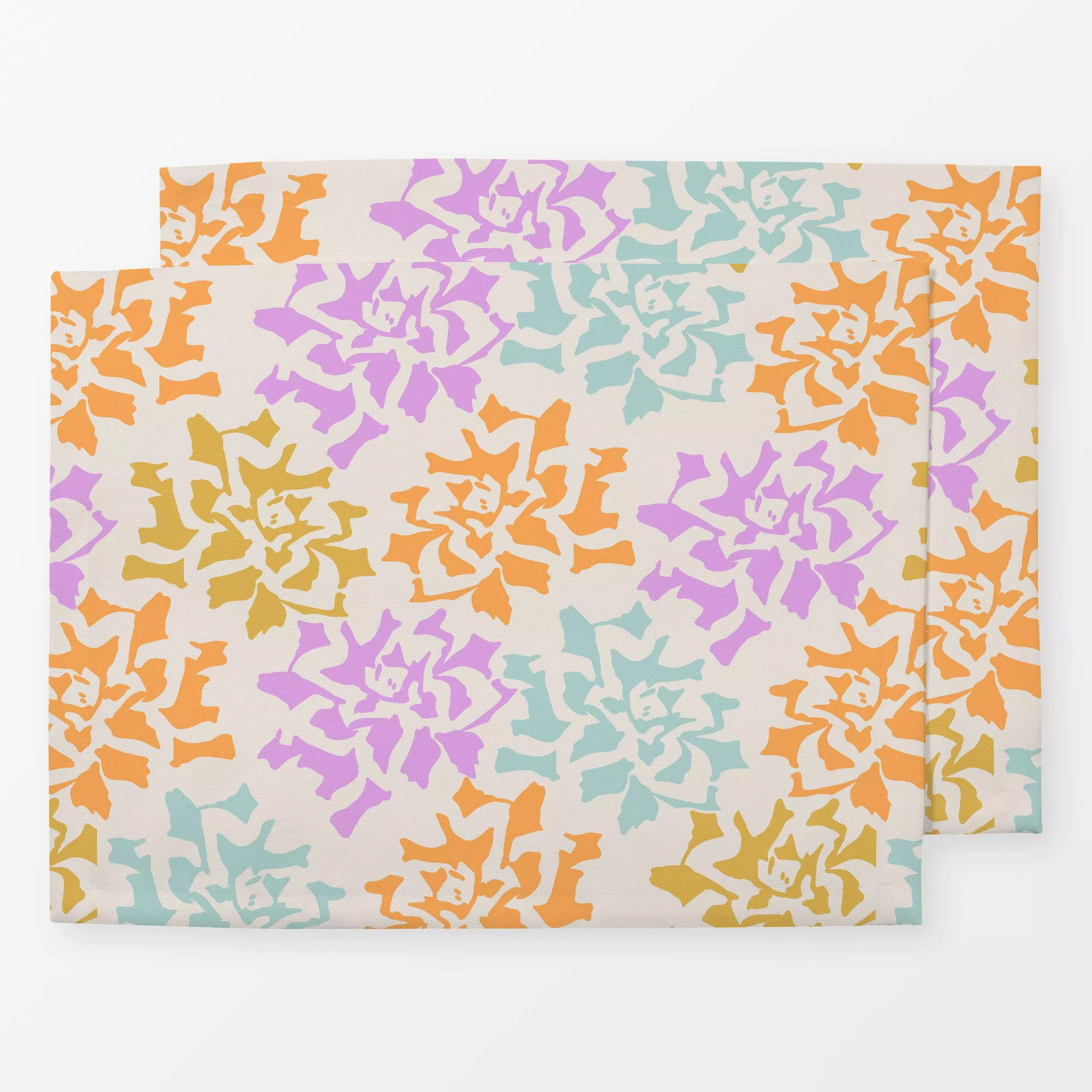 Tischset Rose Blossom Soft - Blumen & Florales, Frühling - von „Patries Elisabeth"; hippie, Retro, Orange, Sommer, vintage, ...