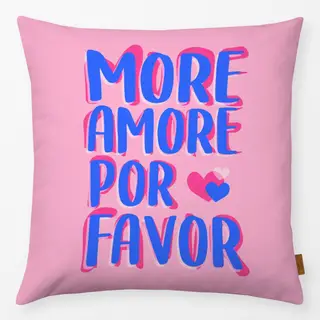 Kissen More-Amore-por-Favor-pink-blau