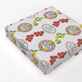 Bodenkissen Picknickmuster mit Sardinen