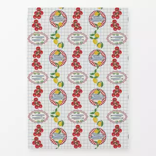 Geschirrtücher Picknickmuster mit Sardinen