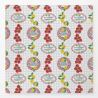 Tischdecke Picknickmuster mit Sardinen