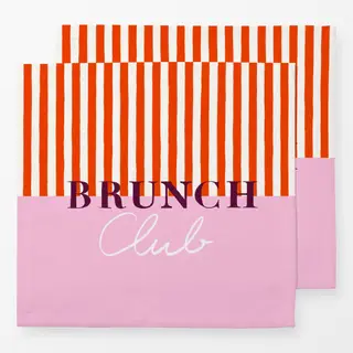 Servietten Brunch Club Rot Pink
