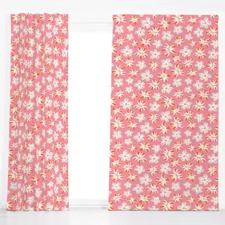 Dekovorhang Blumen Flowers pink