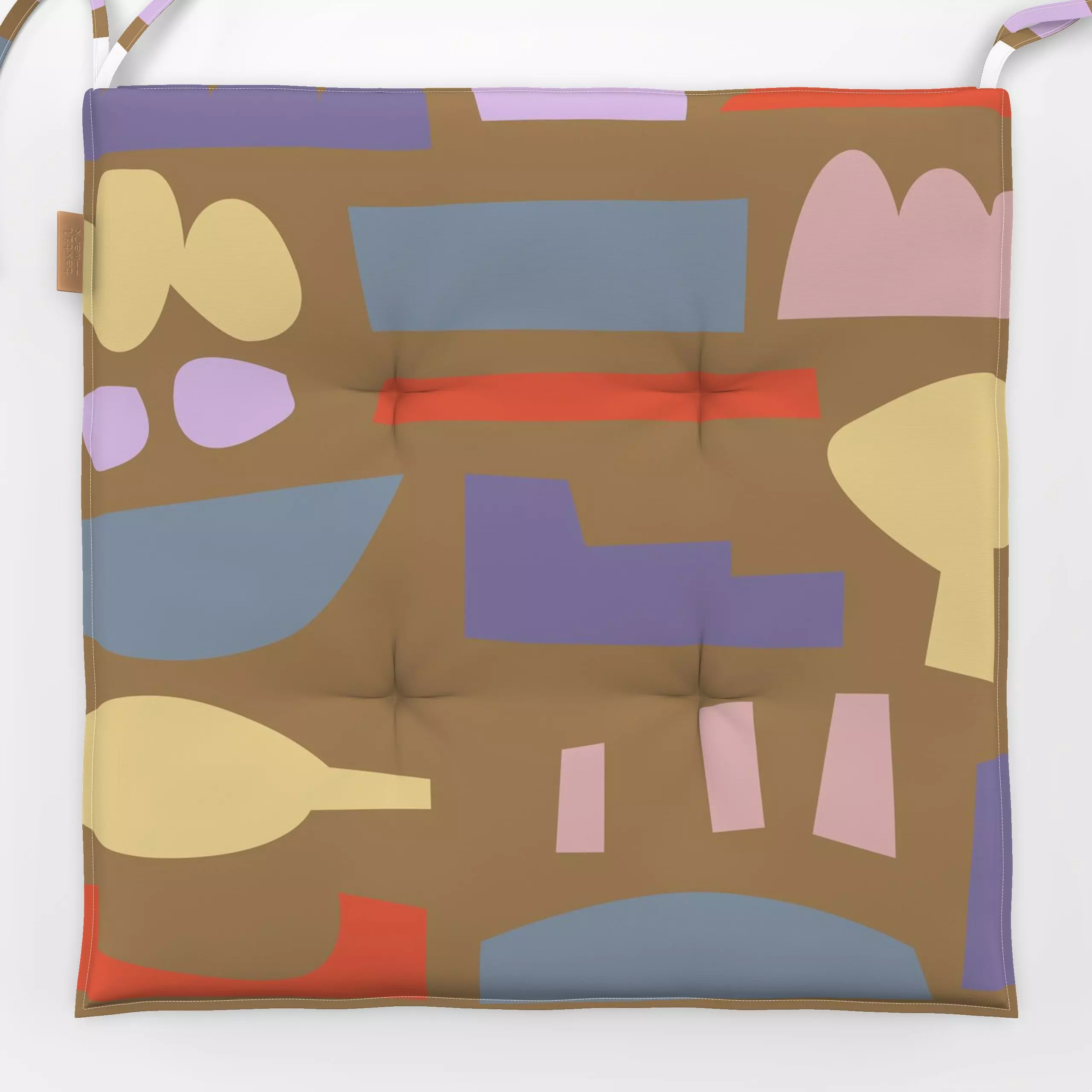 Sitzkissen Cloudy Pop - Symbole & Muster - von „Helena Ravenne Illustration & Design"; abstrakt, Collage, skandinavisch, Abs...