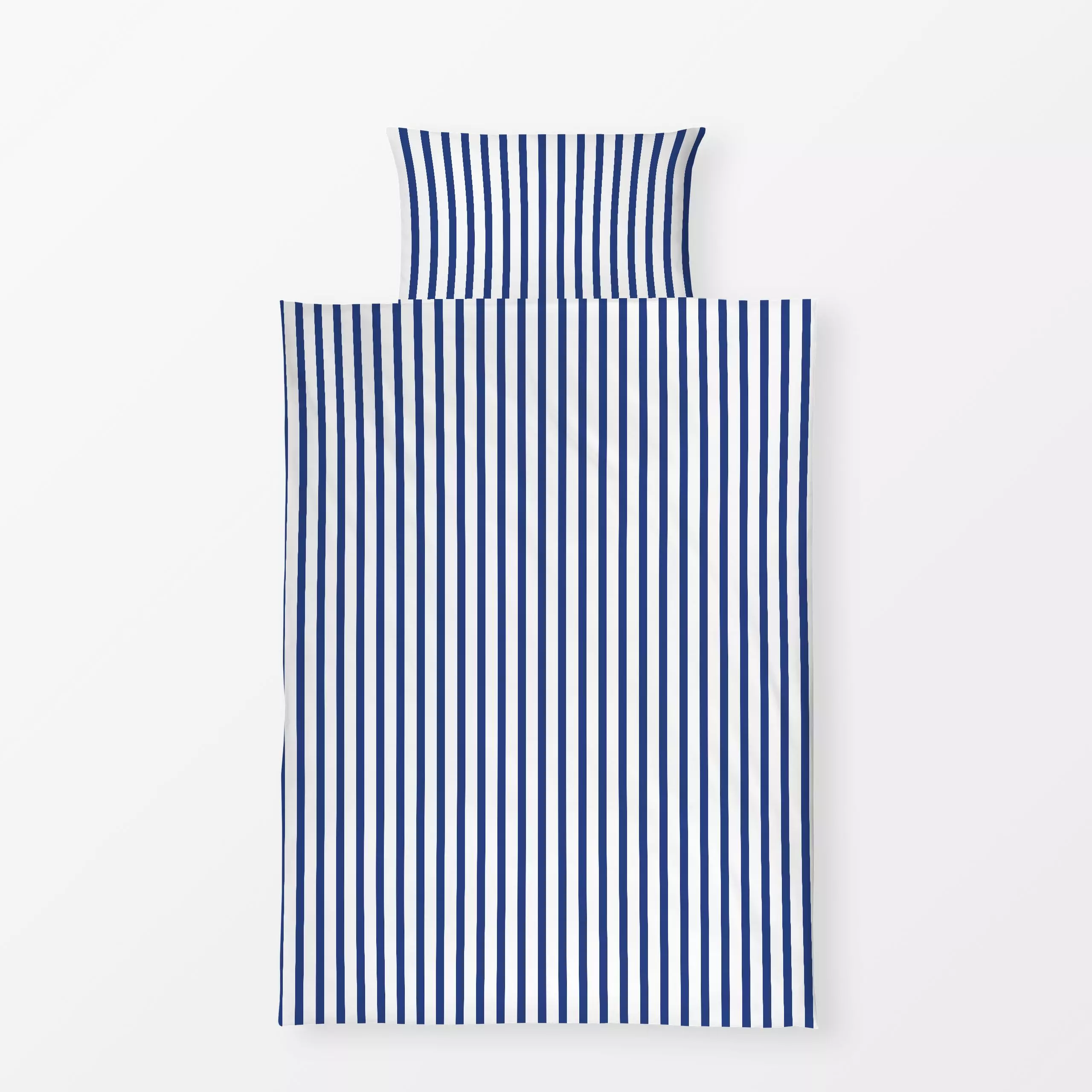 Bettwäsche Blockstreifen Blau Weiss - Sommer, Symbole & Muster - von „Mareen Heinz"; Streifen, Strand, Sommer, blau, maritim...