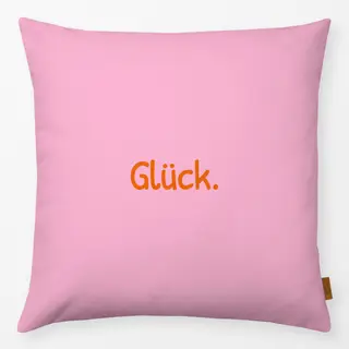 Kissen Glück pink