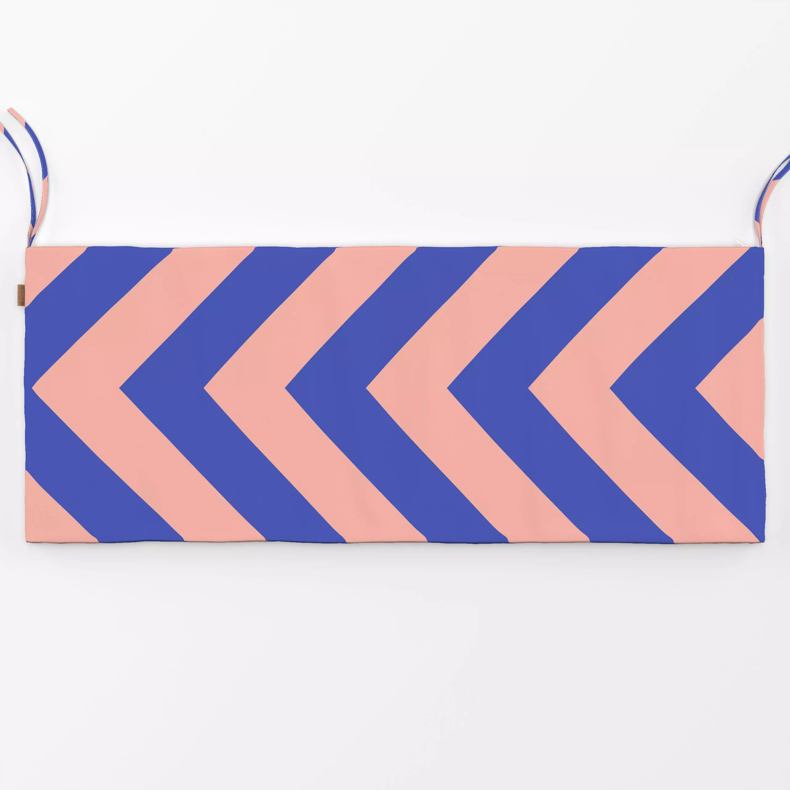 Bankauflage ZICK - Symbole & Muster - von „Julia Schumacher"; Streifen, blau, Zickzack, colorful, gestreift, juliaschumacher...