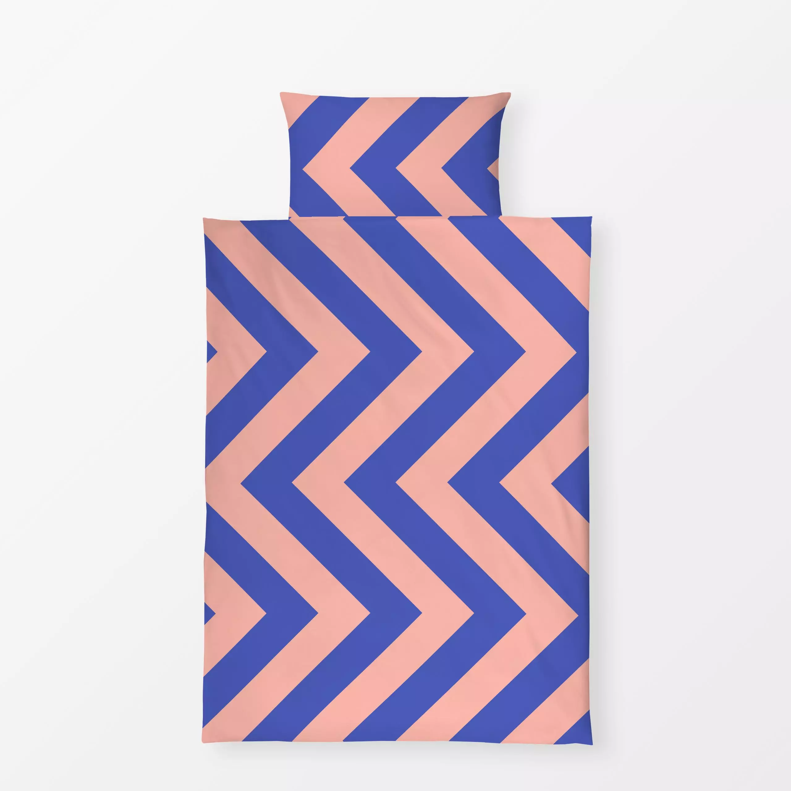 Bettwäsche ZICK - Symbole & Muster - von „Julia Schumacher"; Streifen, blau, Zickzack, colorful, gestreift, juliaschumacher,...