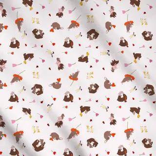 Meterware Osterhasen Beige