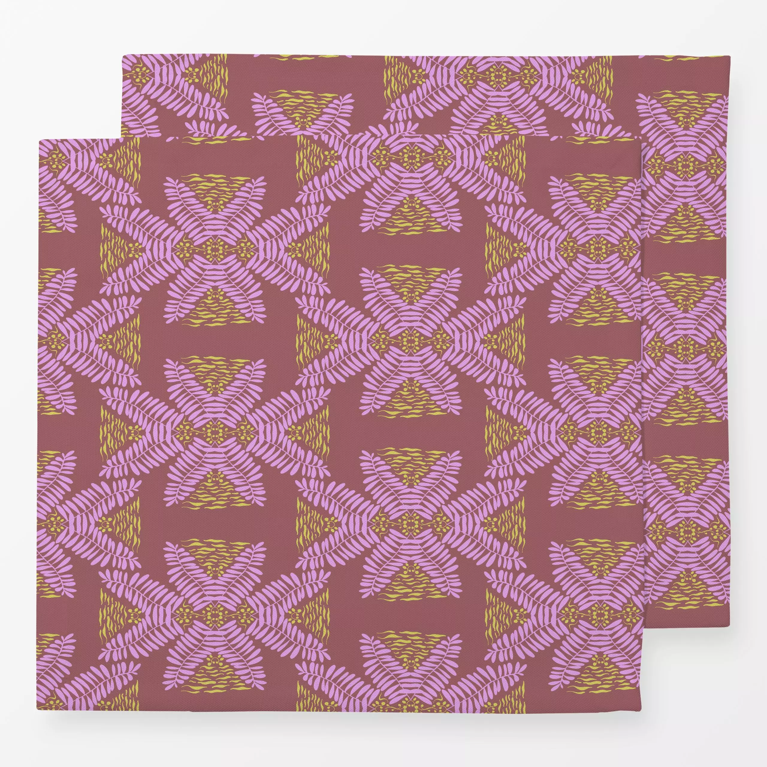 Servietten Christmas Misteltoe - Anlässe - von „Patries Elisabeth"; Geometrisch, pink, Mistelzweig, Weihnachtsdeko, festlich...
