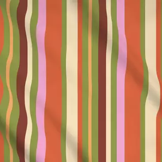 Meterware Bunte Streifen Herbstfarben