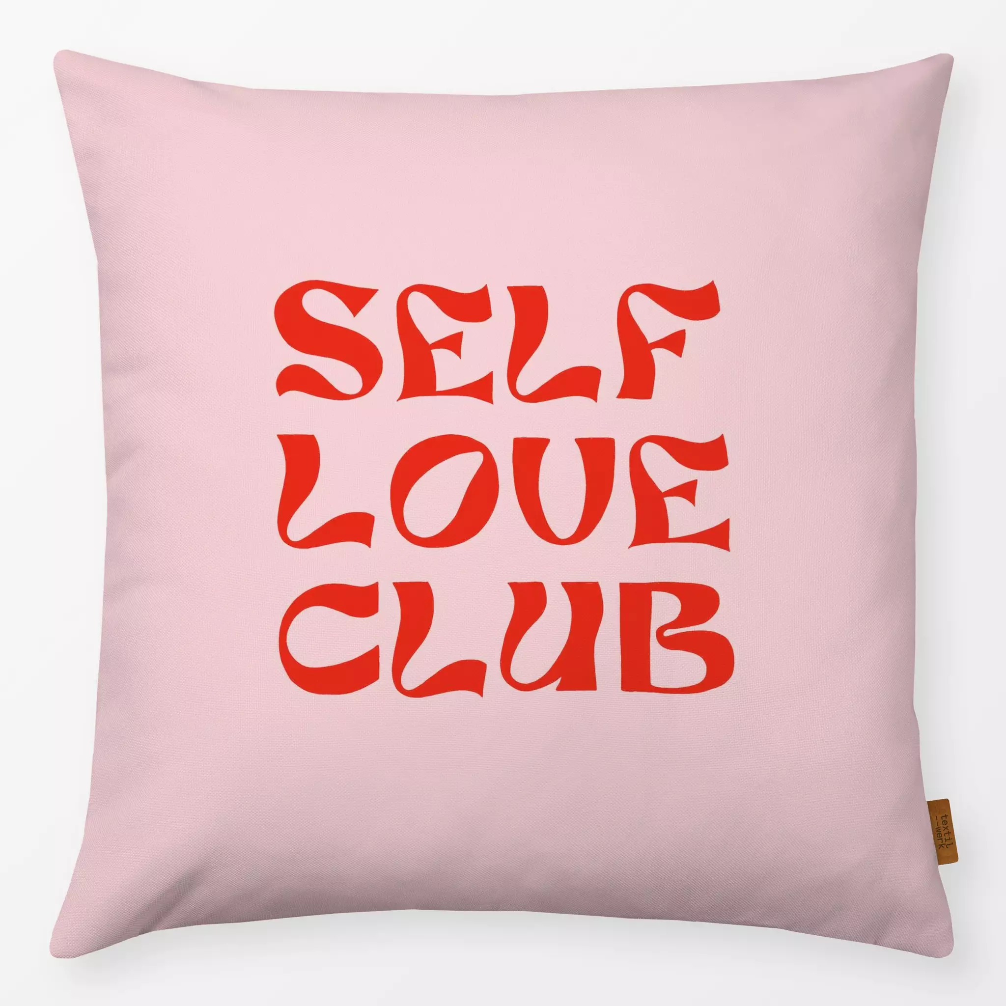 Kissen Kissen Self Love Club Rot Rosa