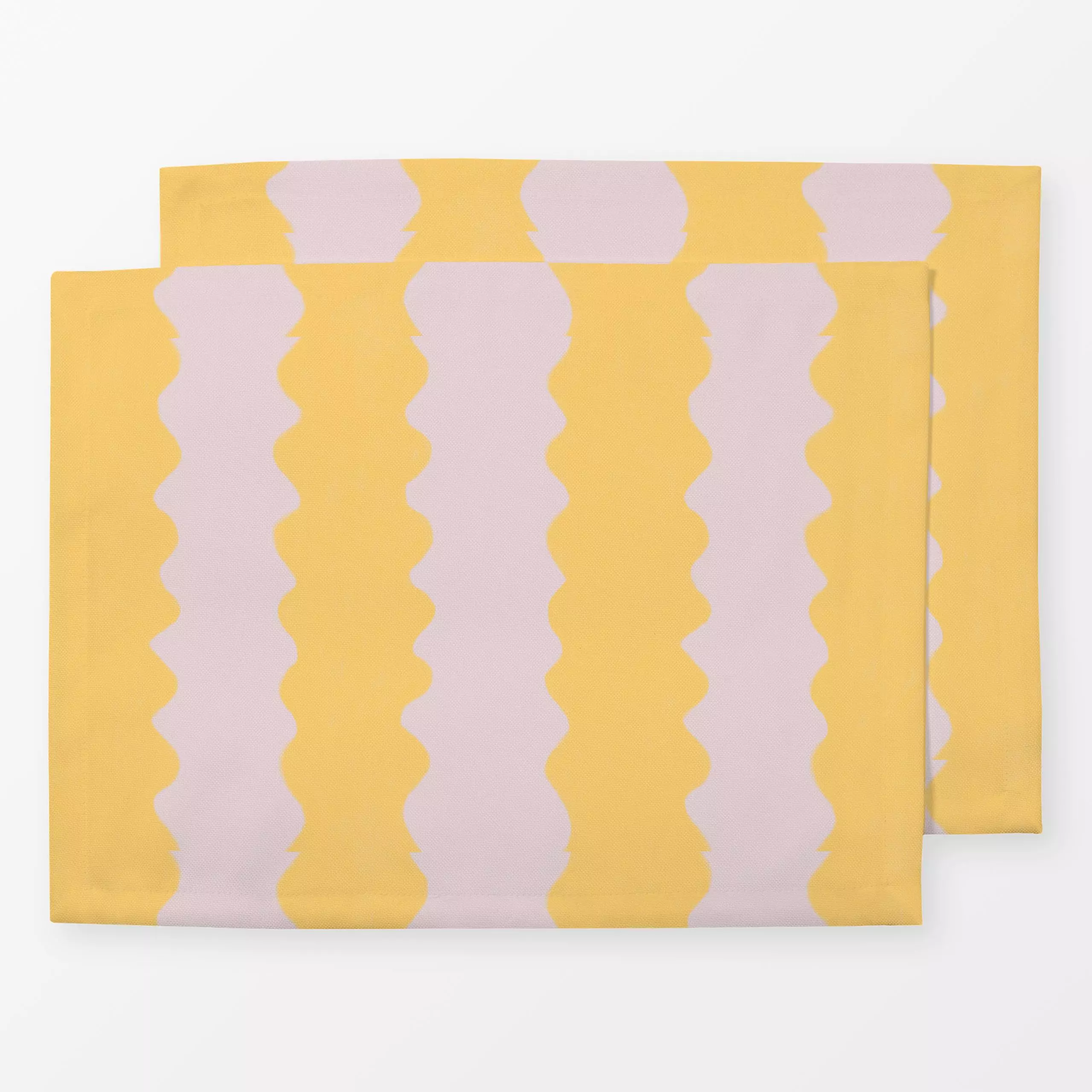 Tischset Welle Gelb - Symbole & Muster - von „Sophie Augustin Illustration"; Papaya, Muster, wellen, klassisch, klassiker, w...