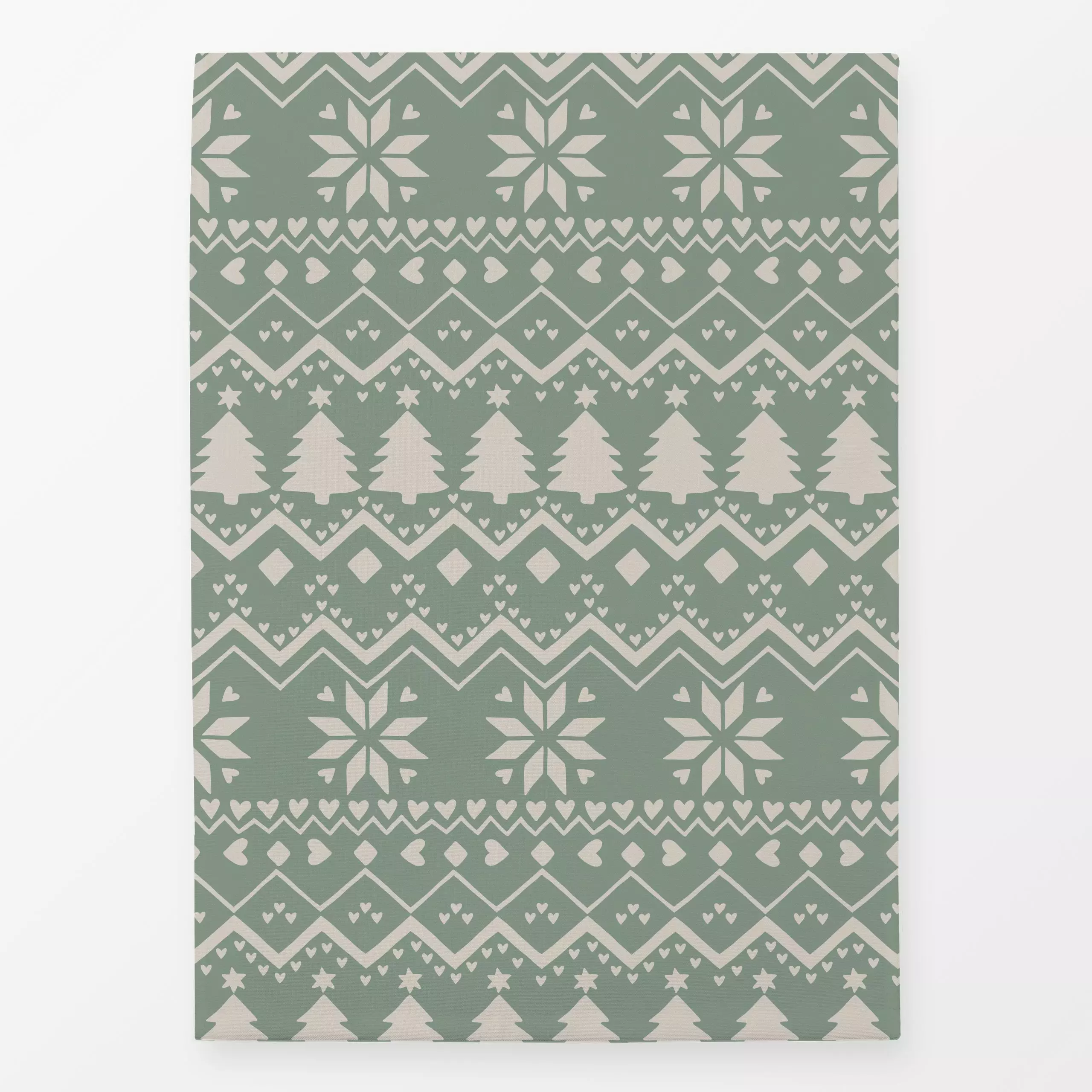 Geschirrtücher Weihnachtsmuster grün - Weihnachten - von „Studio Kesse"; Muster, Hygge, Weihnachten, Scandi, Nordic, winterd...