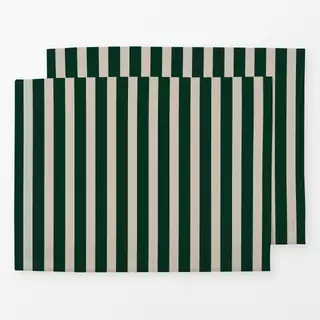 Tischset Bold Stripes pine green