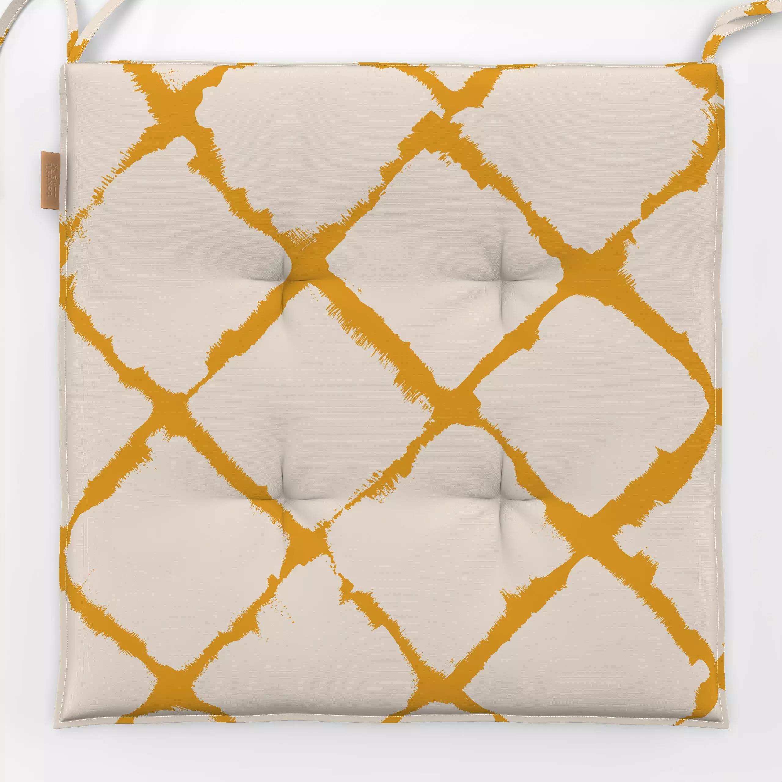 Sitzkissen Red sol - Symbole & Muster - von „Julia Schumacher"; Sommer, gitter, netz, gelb, outdoor, Karos, kariert, juliasc...