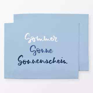 Tischset Sommer Sonne Sonnenschein blau