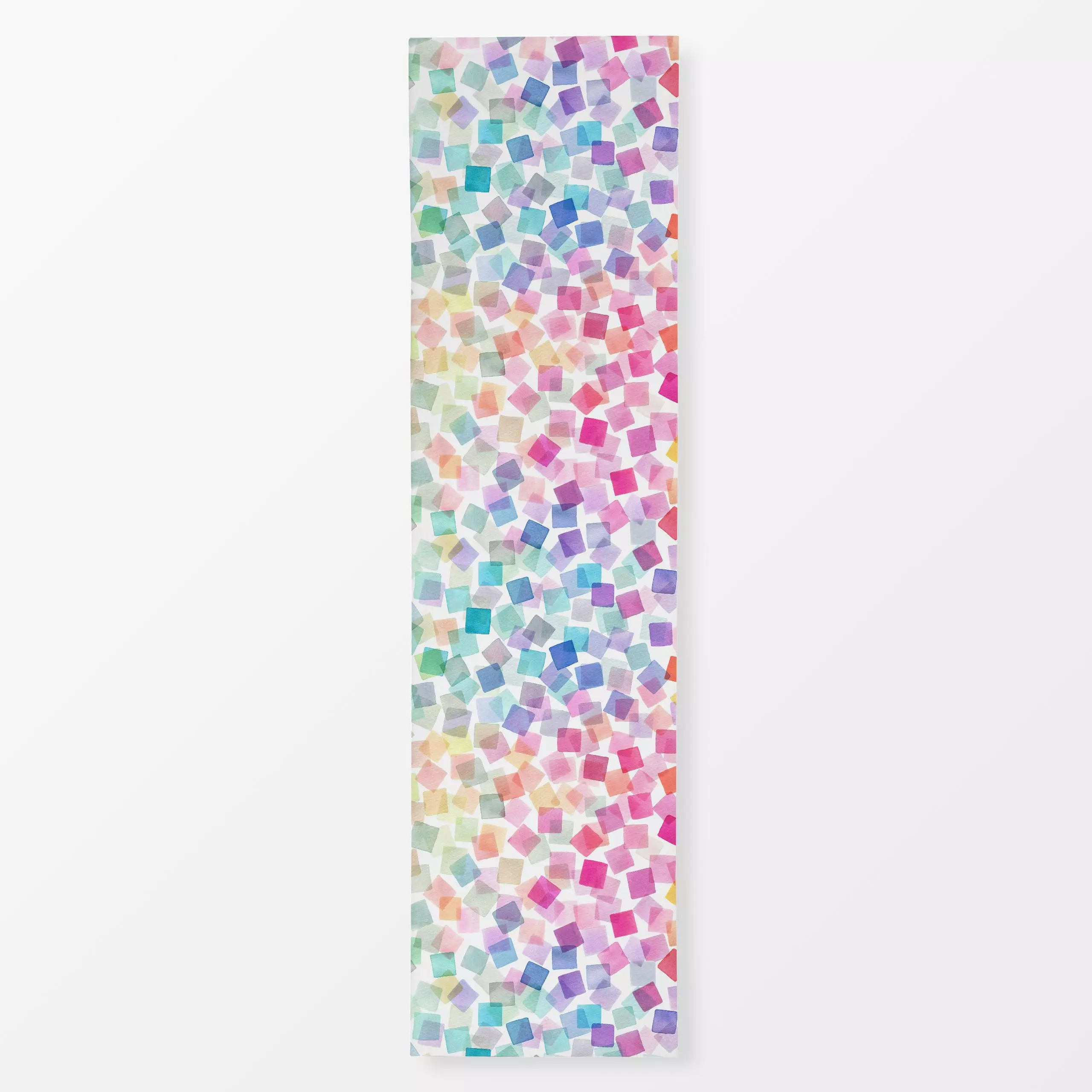 Tischläufer Confetti Plaids Party Rainbow - Frühling, Symbole & Muster - von „Ninola Design "; Gouache, Geometrisch, bunt, r...