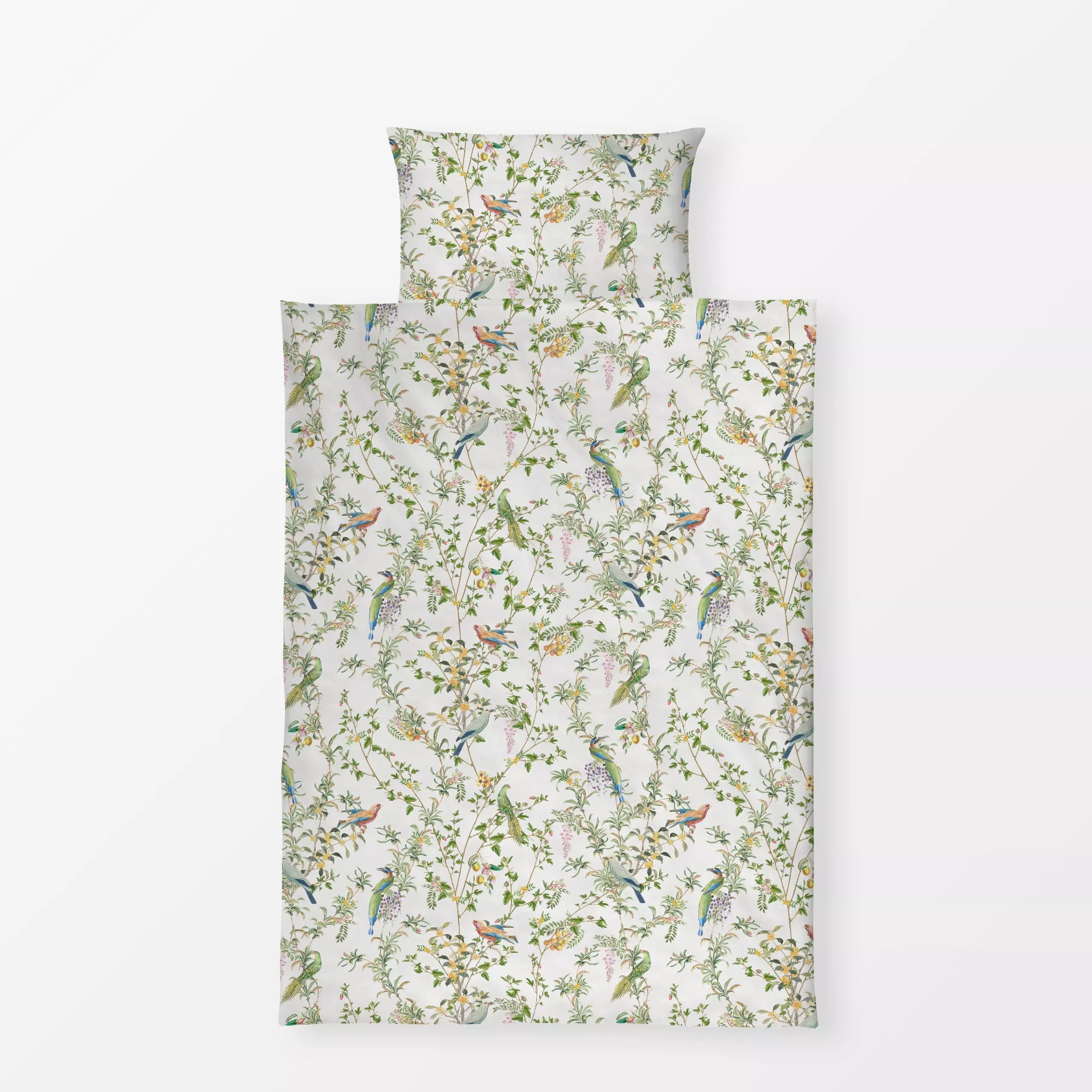 Bettwäsche Chinoiserie vintage birds II - Blumen & Florales, Tiere, Pflanzen & Botanik - von „Bloomery Decor"; Vogel, Papage...