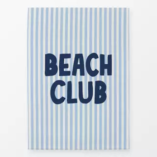 Geschirrtuch Beach Club gestreift blau