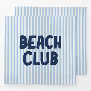 Servietten Beach Club gestreift blau