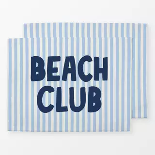 Tischset Beach Club gestreift blau