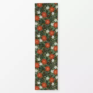 Tischläufer Weihnachtsblumen Schwarz